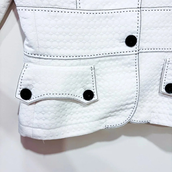 NIPON BOUTIQUE Vintage white textured blazer - Picture 6 of 8